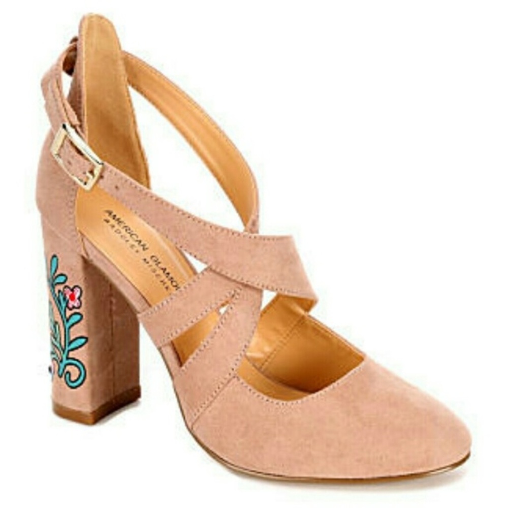 American Glamour Badgley Mischka Abbey Block Heel